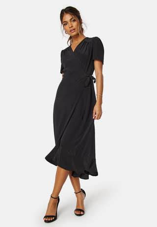 Short Sleeve Wrap Dress