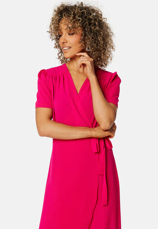 Short Sleeve Wrap Dress