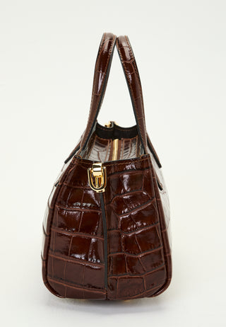 Ancona Glossy Croco Bag
