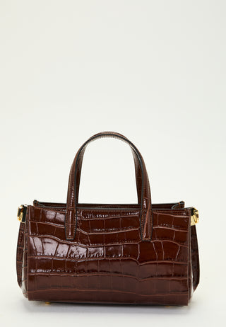 Ancona Glossy Croco Bag