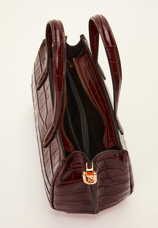 Ancona Glossy Croco Bag