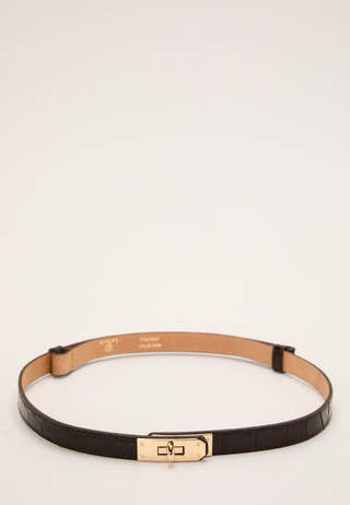 Leather Belt With Turn Lock