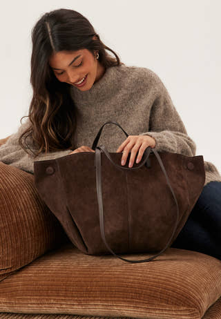 Nola XL Suede Handbag