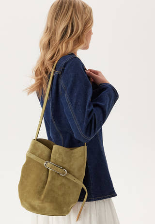 Belted Bucket Bag