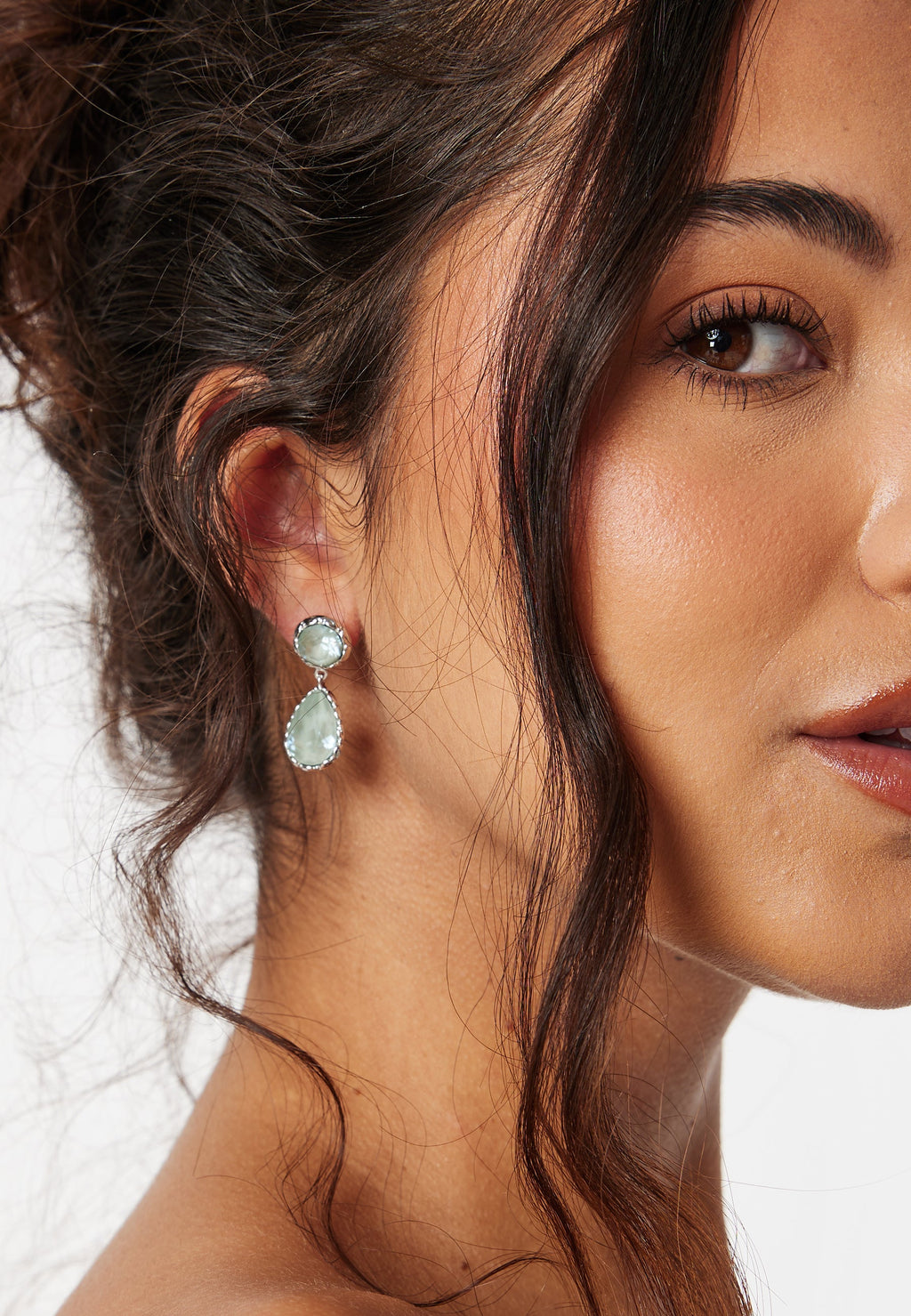 Lily and rose – Victoria Raindrop Earrings – Accessories – Blue