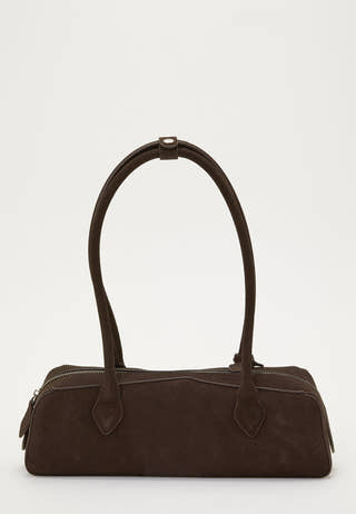Suede Baguette Bag