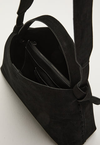 Suede Knot Shoulder Bag