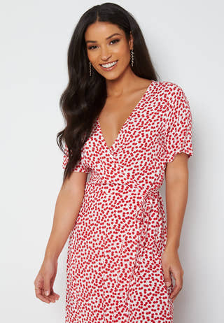 Elise S/S Long Wrap Dress