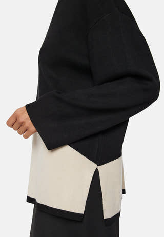 Objester Block L/S Knit Pullover