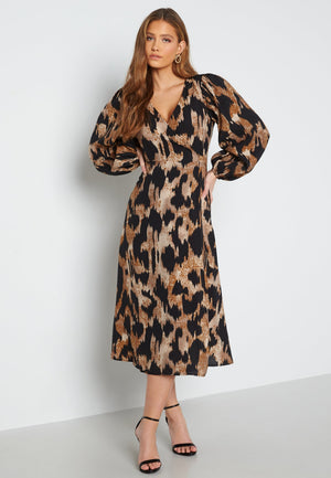 Leonora Wrap Midi Dress