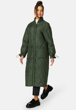 Line Long Quilted Jacket