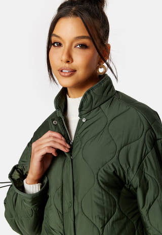 Line Long Quilted Jacket