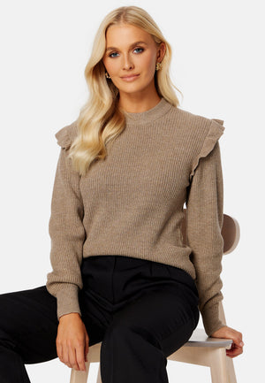 Malena L/S Ruffle Pullover