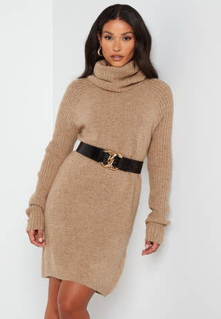 Nonsia rib L/S rollneck dress