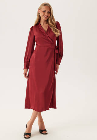Objchilli L/S Wrap Dress Wrap
