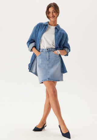 Objellen Hw Short Denim Skirt