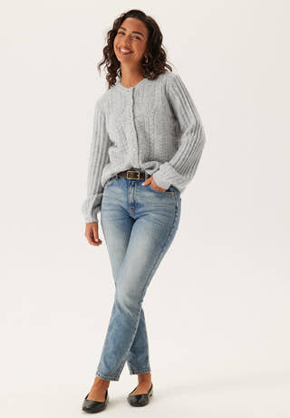 Objflora Re Ls Knit Button Cardigan