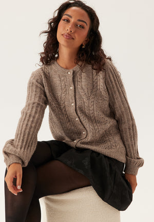 Objflora Re Ls Knit Button Car