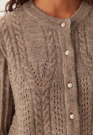 Objflora Re Ls Knit Button Car