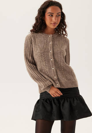 Objflora Re Ls Knit Button Cardigan