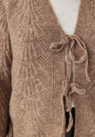 Objflora Re L/S KNIT CARDIGAN