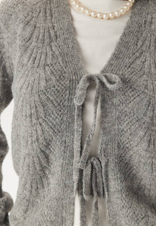 Objflora Re L/S KNIT CARDIGAN