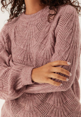 Objflora Re L/S KNIT PULLOVER
