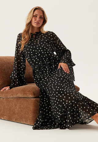 Objgina L/S Re Long Dress Re L