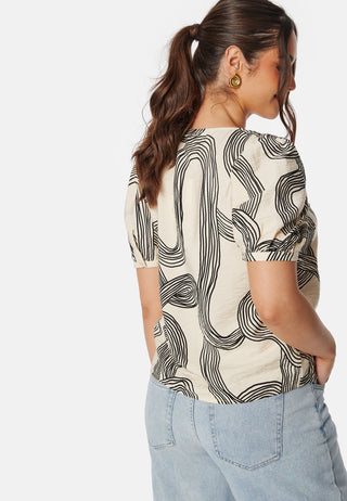 Objjacira S/S V-Neck Top