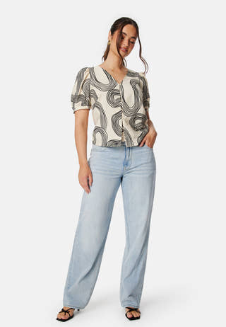 Objjacira S/S V-Neck Top