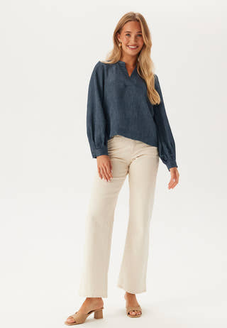 Objjohnson Re L/S V-NECK TOP