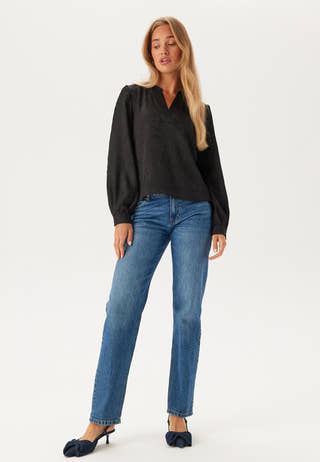 Objjohnson Re L/S V-NECK TOP