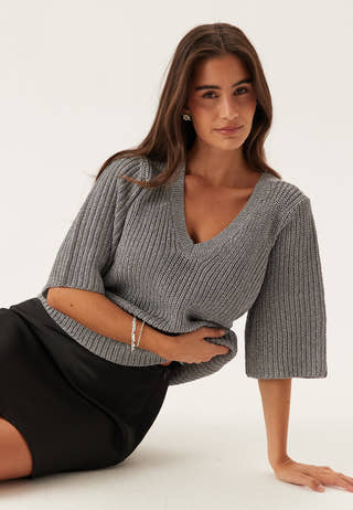 Objkora Knit S/S Re Pullover R