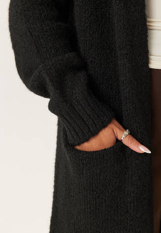 Objmilu Ls Lo Long Knit Cardig