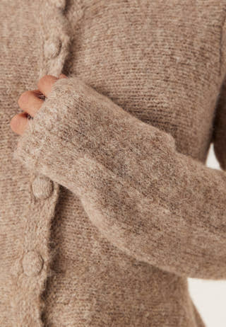 Objsaggia Re Ls Peplum Knit Cardigan