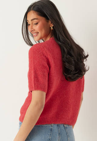 Objsaggia Re Ss V-neck Knit Cardigan