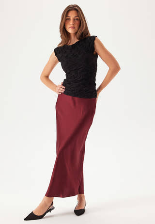 Objsateen Mw Ancle Skirt