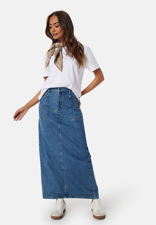 Objthylane long denim skirt