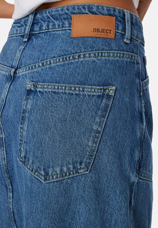 Objthylane long denim skirt