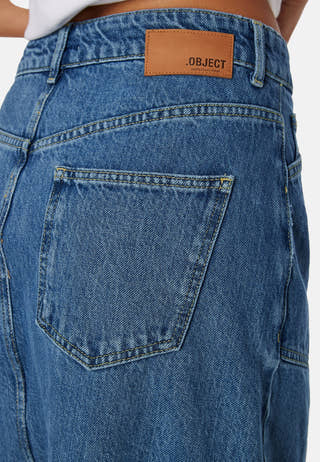 Objthylane long denim skirt