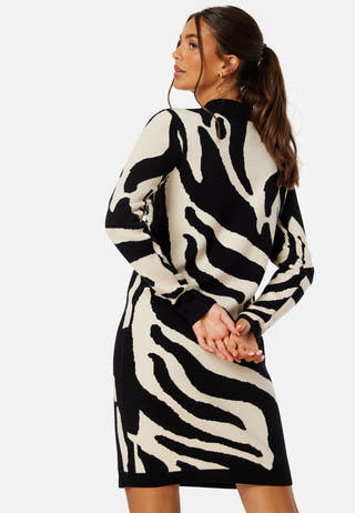 Ray L/S Knit Dress AOP