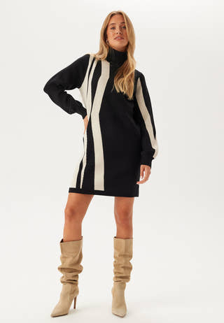 Objray L/S Knit Rollneck Dress
