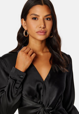 Sateen Knot Short Dress