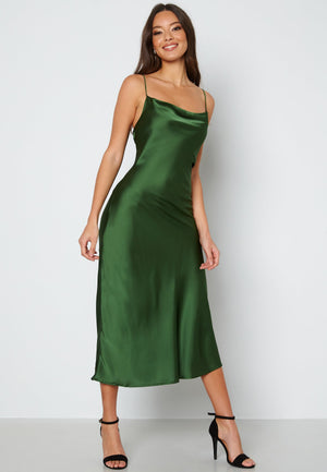 Sateen S/L Midi Dress