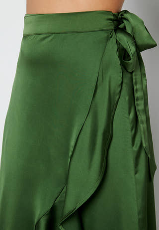 Sateen Wrap Skirt Fair