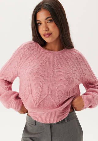 Viamada O-neck L/S CABLE KNIT