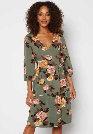 Rose 3/4 Wrap Dress