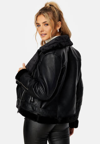 Agnete Faux Leather Biker