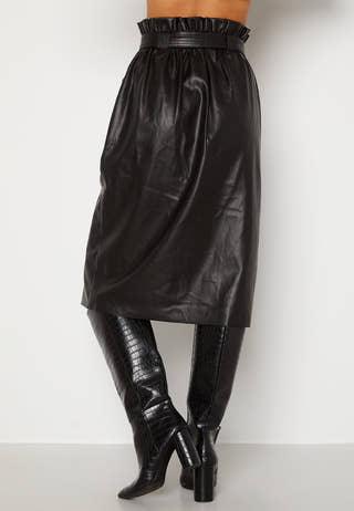 Alba Faux Leather Long Skirt