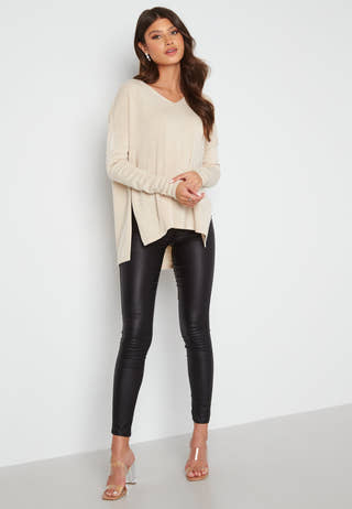Amalia L/S V-Neck Pullover Knit